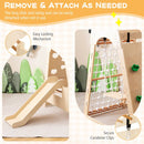 Wooden Indoor Jungle Gym with Climbing Wall and Slide – Natural
