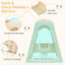 Wooden Indoor Jungle Gym with Climbing Wall and Slide – Natural