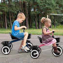Toddler Tricycle with Adjustable Seat and Two Baskets – Navy