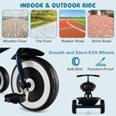 Toddler Tricycle with Adjustable Seat and Two Baskets – Navy