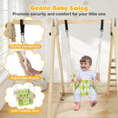 Wooden Jungle Gym with Swing and Resting Platform – Natural