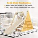 Wooden Jungle Gym with Swing and Resting Platform – Natural