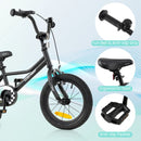 Black Kids Bike with Adjustable Seat and Training Wheels – Black / 14 inches