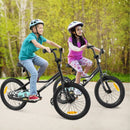 Black Kids Bike with Adjustable Seat and Training Wheels – Black / 16 inches