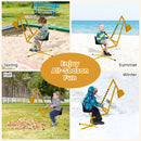 Kids Cross-Base Sand Digger with Swivel Seat – Yellow