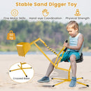 Kids Cross-Base Sand Digger with Swivel Seat – Yellow