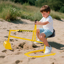 Kids Sand Digger with Swivel Seat and Metal Bucket – Yellow
