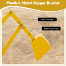 Kids Sand Digger with Swivel Seat and Metal Bucket – Yellow