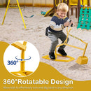 Kids Sand Digger with Swivel Seat and Metal Bucket – Yellow
