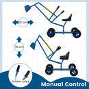 Kids Four-Wheel Sand Digger with Swivel Seat – Blue