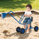 Kids Four-Wheel Sand Digger with Swivel Seat – Blue