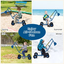 Kids Four-Wheel Sand Digger with Swivel Seat – Blue