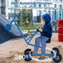 Kids Four-Wheel Sand Digger with Swivel Seat – Blue
