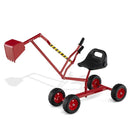 Kids Four-Wheel Sand Digger with Swivel Seat – Red
