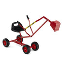 Kids Four-Wheel Sand Digger with Swivel Seat – Red