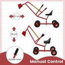 Kids Four-Wheel Sand Digger with Swivel Seat – Red