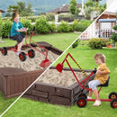 Kids Four-Wheel Sand Digger with Swivel Seat – Red