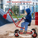 Kids Four-Wheel Sand Digger with Swivel Seat – Red