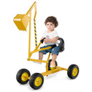 Kids Four-Wheel Sand Digger with Swivel Seat – Yellow