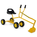 Kids Four-Wheel Sand Digger with Swivel Seat – Yellow