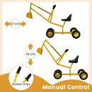 Kids Four-Wheel Sand Digger with Swivel Seat – Yellow