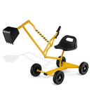 Kids Wheeled Sand Digger with Swivel Seat – Yellow