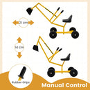 Kids Wheeled Sand Digger with Swivel Seat – Yellow
