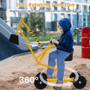 Kids Wheeled Sand Digger with Swivel Seat – Yellow