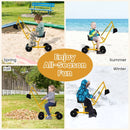 Kids Wheeled Sand Digger with Swivel Seat – Yellow