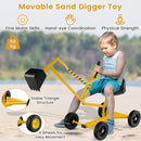 Kids Wheeled Sand Digger with Swivel Seat – Yellow