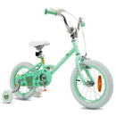 Kids Training Bike with Adjustable Handlebar and Seat – Green / 14 inches