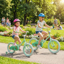 Kids Training Bike with Adjustable Handlebar and Seat – Green / 16 inches
