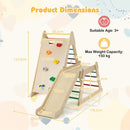 Wooden Jungle Gym with Extended Slide and Climbing Panel – Colourful