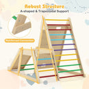 Wooden Jungle Gym with Extended Slide and Climbing Panel – Colourful