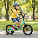 Kids Bicycle with Removable Training Wheels – Blue / 14 inches