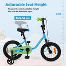 Kids Bicycle with Removable Training Wheels – Blue / 14 inches