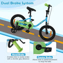 Kids Bicycle with Removable Training Wheels – Blue / 14 inches