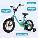 Kids Bicycle with Removable Training Wheels – Blue / 14 inches