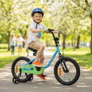 Kids Bicycle with Removable Training Wheels – Blue / 16 inches