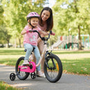 Kids Bicycle with Removable Training Wheels – Pink / 14 inches