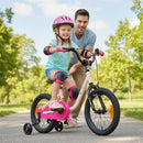 Kids Bicycle with Removable Training Wheels – Pink / 16 inches