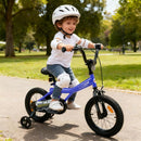 Kids Training Bicycle with Adjustable Saddle – Navy / 14 inches