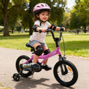 Kids Training Bicycle with Adjustable Saddle – Pink / 14 inches