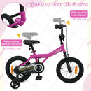 Kids Training Bicycle with Adjustable Saddle – Pink / 14 inches