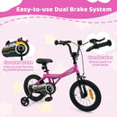 Kids Training Bicycle with Adjustable Saddle – Pink / 14 inches
