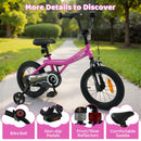 Kids Training Bicycle with Adjustable Saddle – Pink / 14 inches