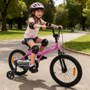 Kids Training Bicycle with Adjustable Saddle – Pink / 18 inches