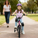 Kids Training Bicycle with Adjustable Saddle – Pink / 18 inches