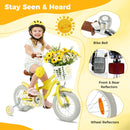Kids First Bike with Basket and Training Wheels – TS10293YW-12