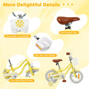 Kids First Bike with Basket and Training Wheels – TS10293YW-12